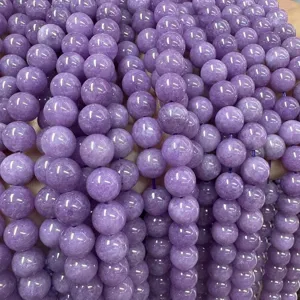 Natural stone purple round gemstone beads for DIY bracelet jewelry accessory main