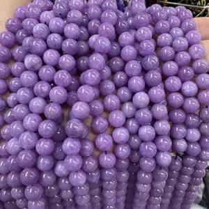Natural purple loose gemstone round beads DIY bracelet jewelry accessories wholesale parts