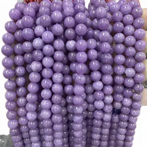 Natural purple stone round loose beads for DIY handmade bracelet jewelry wholesale supply.