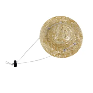 Mini Strohhut für Haustiere, handgefertigter Sonnenschutzhut mit verstellbarer Kordel für Katzen.
