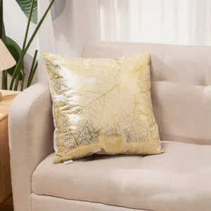 European style plush gold foil cushion cover for sofa bedroom luxury throw pillow home decor