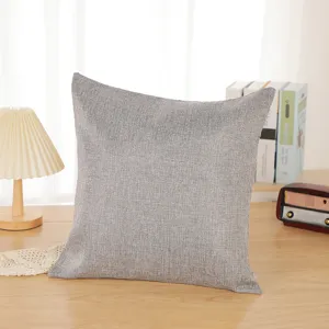 Nordic style solid color linen throw pillow cover for living room sofa office car use.