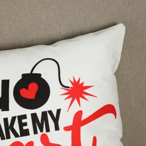 Valentine Day plush throw pillow cover red love heart cushion case sofa home decor