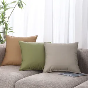 Water resistant cat scratch leather throw pillow modern sofa cushion cover home decor living room