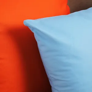 Solid color short plush pillowcase, soft skin-friendly cushion cover for living room sofa.