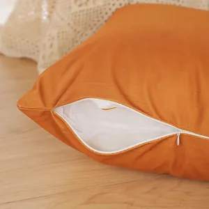 Solid color short plush pillow cover soft cushion case for living room sofa bedroom bed 85