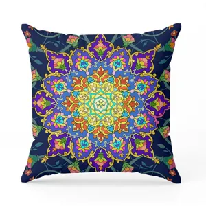 Bohemian mandala pattern cushion cover soft decorative square throw pillow case