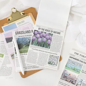 Carta per scrapbooking decorativa di giornale vintage per forniture di journaling fai da te