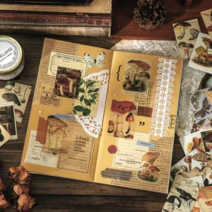 Vintage Washi Paper Sticker Book Journal Scrapbooking Material Botanical Animal Decorative Stickers