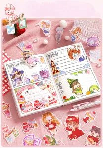 Süßes Tagebuch Sticker Set 30 Stk gestanzte Deko Aufkleber für Journal DIY Bastelbedarf