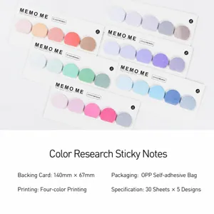 infeel.me color research sticky notes set gradient memo pad aesthetic stationery cute