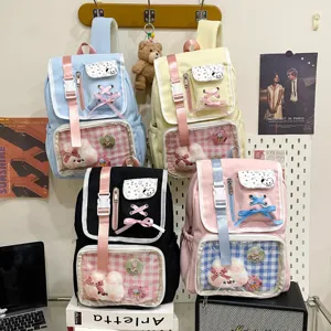 Zaino Ita in stile giapponese con finestra trasparente zaino casual per studenti e ragazze.