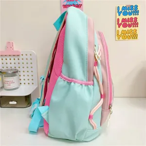 Japanese ins cute ita backpack sweet color block school bag casual daypack for teens