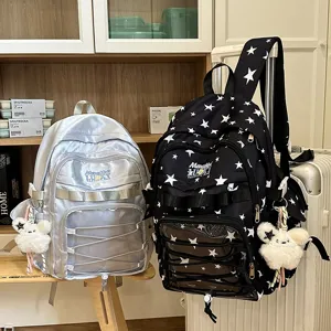 Sac d'école pour étudiant imprimé étoile grande capacité sac à dos de loisir