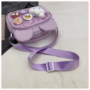 Japanischer Stil Mädchen transparente Ita Tasche mit süßen Ohren Pin Display Umhängetasche