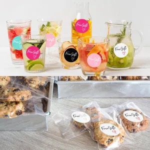 1 inch round Free Gift sealing stickers roll for wedding party packaging and bakery decoration.