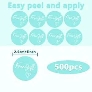 Round gift sealing stickers, 2.5cm 1inch 500pcs roll, easy peel and apply adhesive labels.