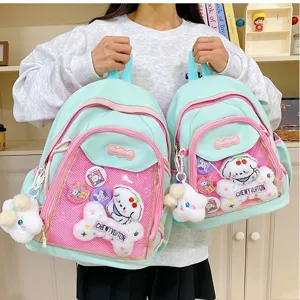 Japanese ins cute ita backpack women summer niche badge doll bag sweet casual school book bag