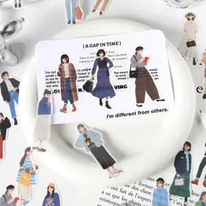 Infeel.me washi sticker pack street style cute girls cartoon handbook DIY material