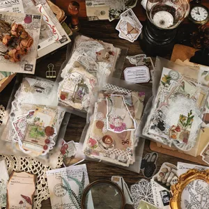 Pacchetto di Materiale di Cancelleria per Scrapbooking Vintage Adesivi per Diario Retro