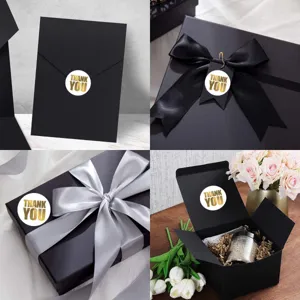 Thank you stickers gold foil round seal labels for gift packaging wedding party baking 500pcs