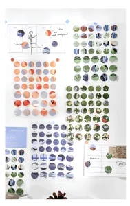 Pegatinas redondas PaperMore, bonito juego de papelería estética para diario y manualidades.