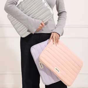 Custodia per laptop imbottita trapuntata borsa organizer da viaggio e uso quotidiano