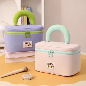 Large Capacity Portable Cosmetic Bag Waterproof Nylon Travel Toiletry Bag Makeup Organizer Zipper Pouch for Women Men