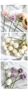 Artificial allium flower bouquet realistic fake floral for wedding table home decor display.