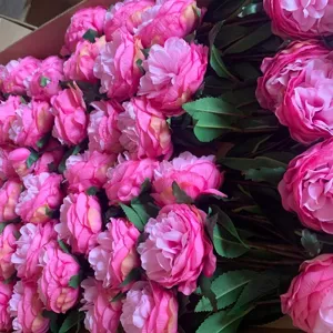 Set di bouquet di peonie artificiali rosa per decorazioni domestiche e disposizione floreale