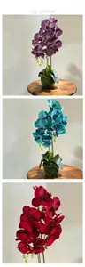 Plante en pot d'orchidée phalaenopsis artificielle décoration florale de table maison.