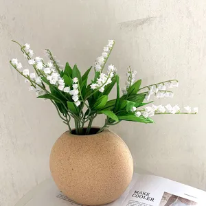 Artificial Lily Of The Valley Fake Flowers European INS Style Fresh White Plastic Floral Bouquet For Home Wedding Decor