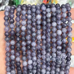 Perles en pierres precieuses violettes en vrac rondes en gros DIY bracelet bijoux accessoires.