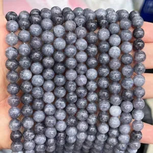 Grosses perles rondes en vrac de pierres précieuses pour bracelets faits à main bijoux
