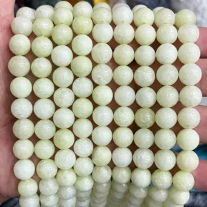 Perles en vrac en pierres précieuses vertes en gros bracelet diy bijoux accessoires