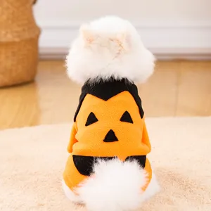 Halloween pet dog costume cute funny pumpkin apparel outfit for small puppies and cute dogs