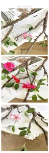 Rametto di fiore artificiale vite in schiuma flessibile decorazioni casa stile zen rosa