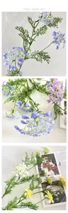 Fausse fleur en dentelle matériau floral, belles fleurs en soie violettes et blanches pour déco.