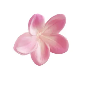 Artificial PU Frangipani Flower Head for Seaside Holiday Wedding DIY Hair Accessories