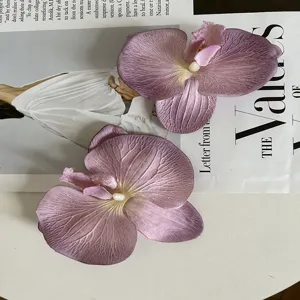 Artificial Phalaenopsis orchid flower head detail for DIY shoes, apparel and hat decoration.