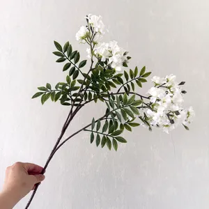 Fiori di Michelia in Seta Artificiale Ramo Singolo Gambo Floreale Finto per Matrimonio Hotel Arco Decorazione Festa a Casa