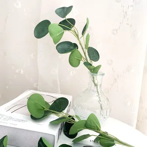 Artificial green leaf branches simulation foliage bouquet for home decor floral arrangement.