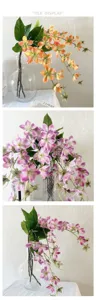 Artificial flower branch home decor fake jasmine hotel living room table centerpiece floral arrangement