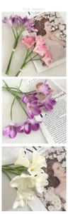 Artificial PU frangipani flower bunch simulation silk flowers for home table living room decor