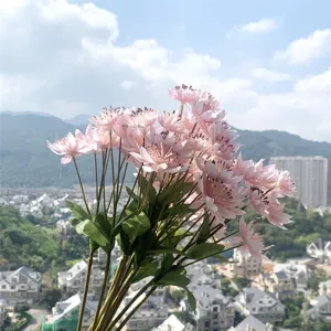 Artificial Dandelion Silk Flower Stem Fake Floral Bouquet For Home Living Room Wedding Party Decorative Craft