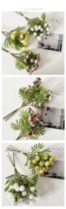 Artificial dandelion bouquet multi-color faux flower floral arrangement for home decor detail