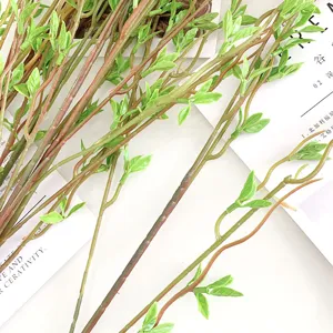 Künstliche grüne Pflanzenzweige künstliche Blätter für Heimhochzeit Blumenarrangements
