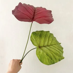 High-end artificial heart-shaped ficus leaves fake plant foliage for modern home decoration