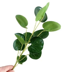 Artificial green leaf branch for home hotel wedding arch decoration and floral arrangement