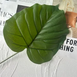 Artificial Monstera leaf faux green plant home decor floral arrangement prop realistic.